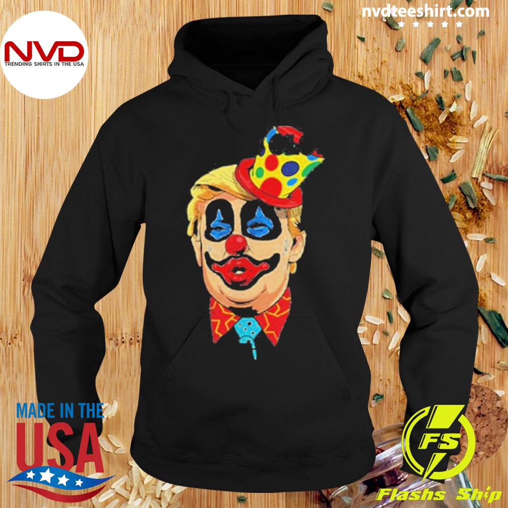 Official top Anti Trump The Only Clown Im Scared Of Funny Trump Halloween T-s Hoodie