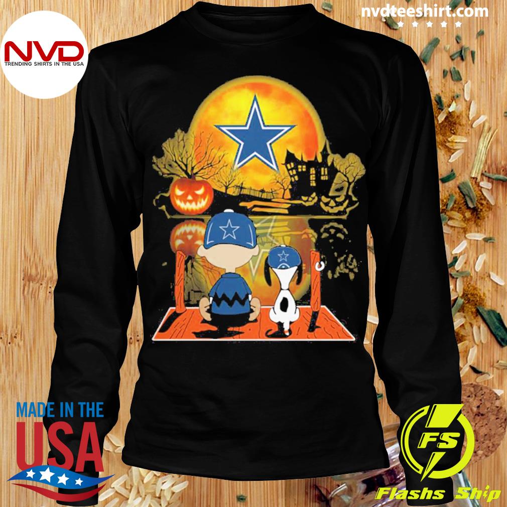 Charlie Brown and Snoopy Dallas Cowboys pumpkin Halloween shirt