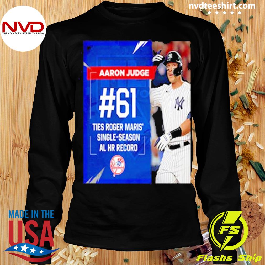 The New York Yankees Aaron Judge 61 AL HR Record Vintage T-Shirt - Kaiteez