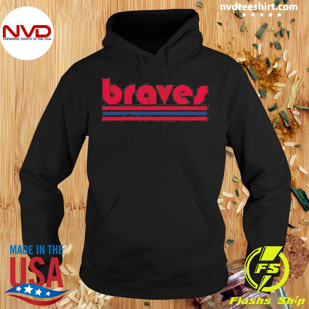 Best vintage Braves Retro Three Stripe Weathered T-Shirt, hoodie