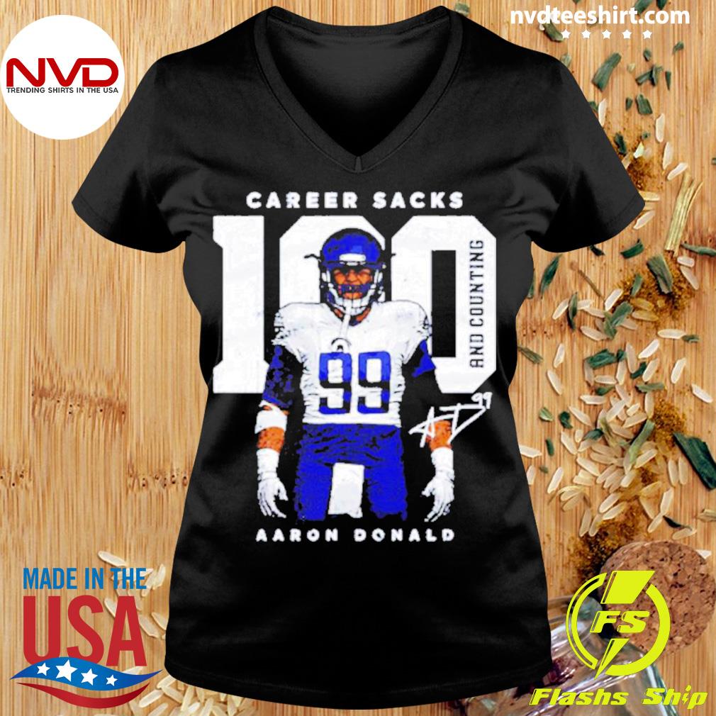 Aaron Donald Los Angeles R 100 Sacks signature shirt, hoodie