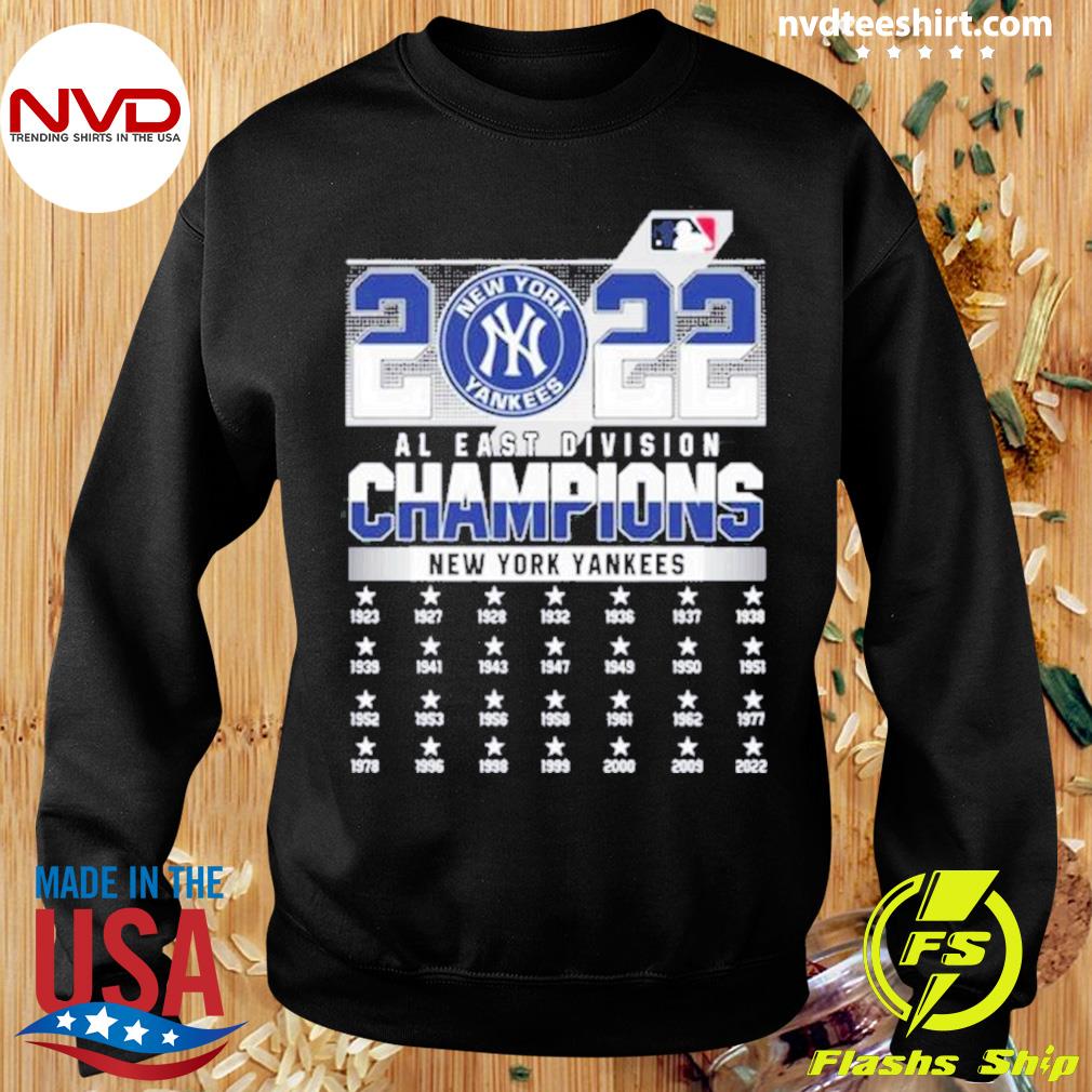 2022 Al East Division Champions New York Yankees 1923-2022 shirt, hoodie,  sweater, long sleeve and tank top