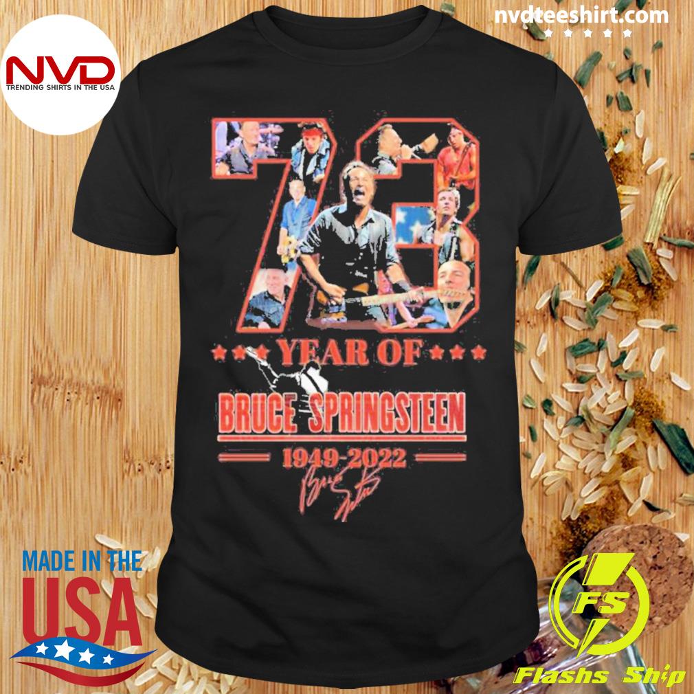 73 Years Of Bruce Springsteen 1949-2022 Signatures Shirt