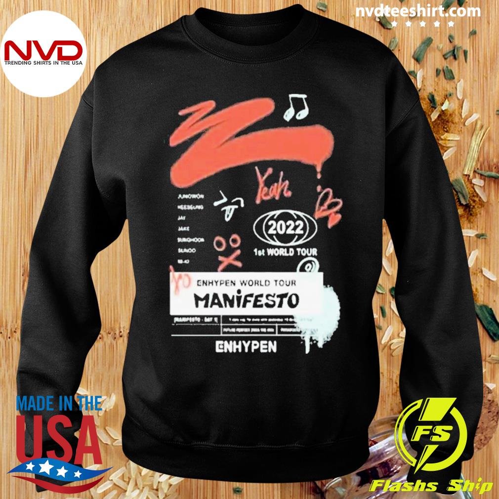 Enhypen Member Kpop Enhypen Manifesto 2022 World Tour Shirt - NVDTeeshirt