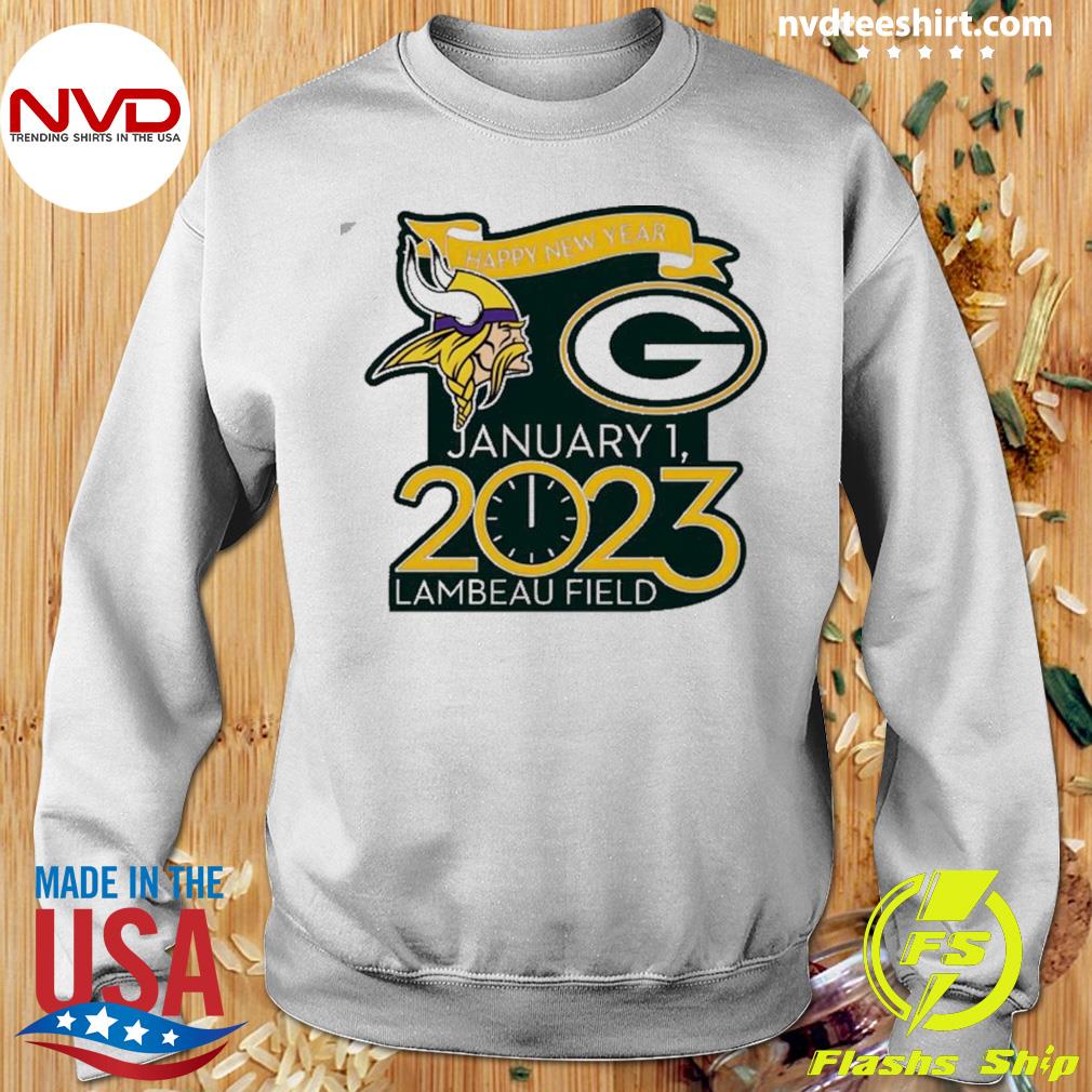 Happy New Years Packers Vs. Vikings Jan. 1 2023 Lambeau Field Gameday Shirt