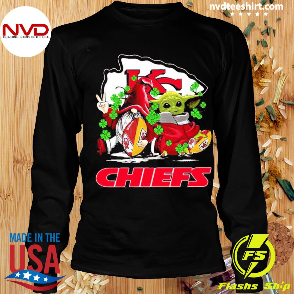 Kansas City Chiefs Christmas T-Shirt Baby Yoda Patrick's Day Super Bowl LIV  Champions T-Shirt - Peanutstee