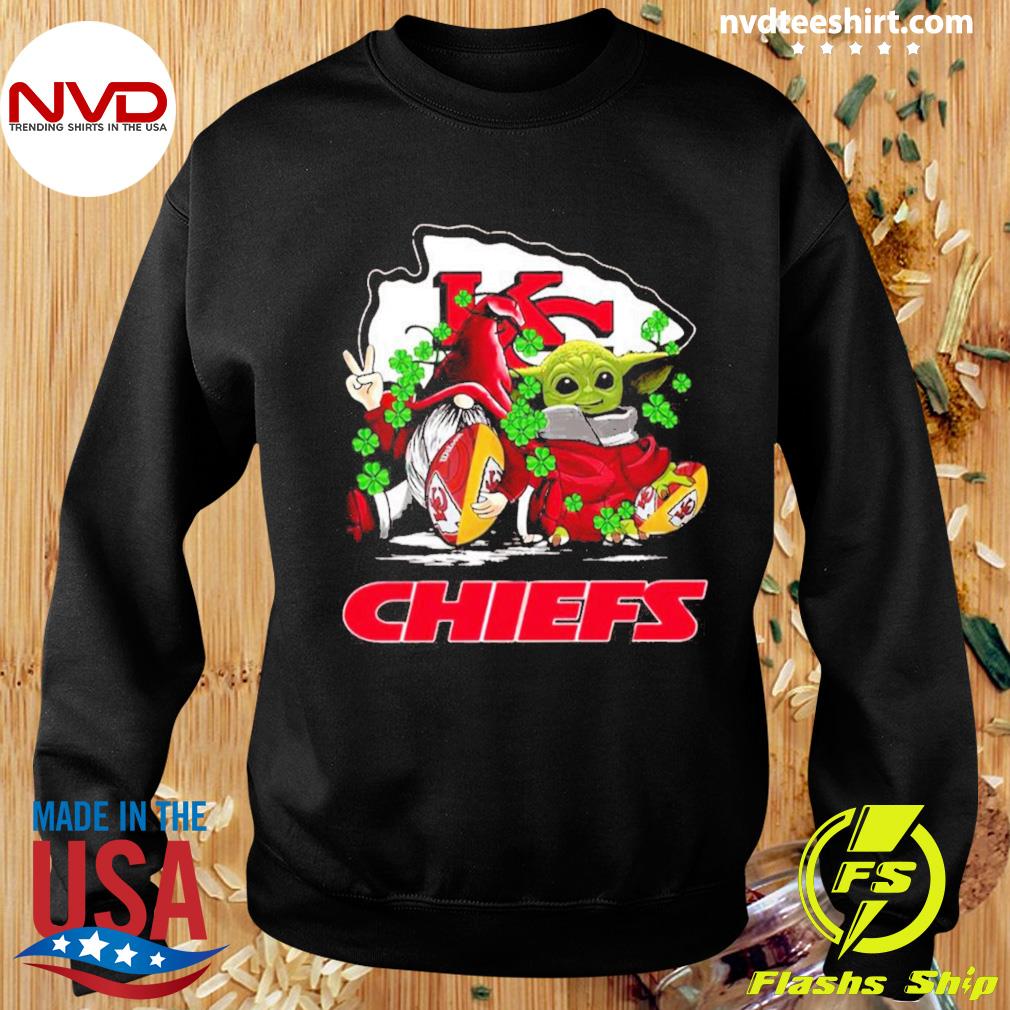 Kansas City Chiefs Christmas T-Shirt Baby Yoda Patrick's Day Super Bowl LIV  Champions T-Shirt - Peanutstee