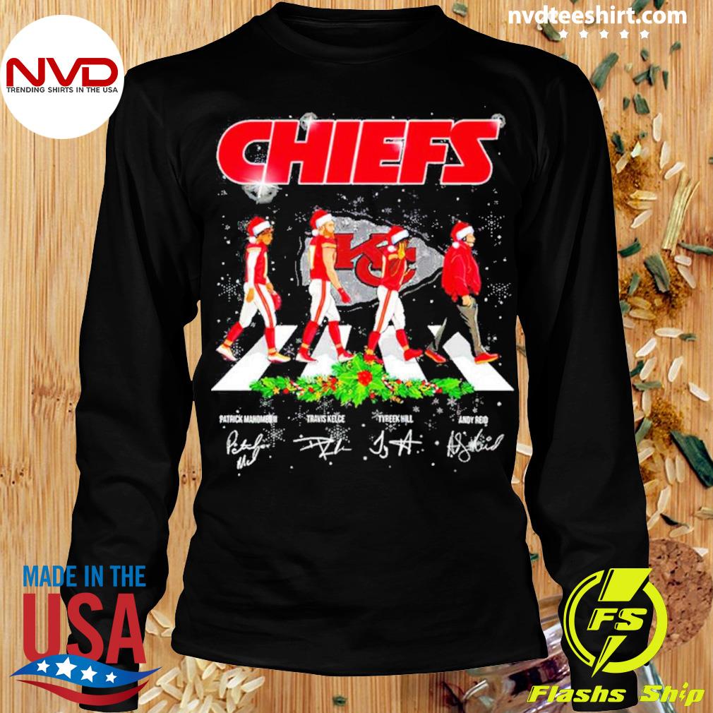 Kansas City Chiefs Christmas Abbey Road Signatures Shirt