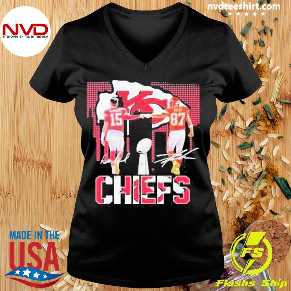 Kansas City Chiefs Mahomes and Kelce signatures 2022 Shirt - NVDTeeshirt