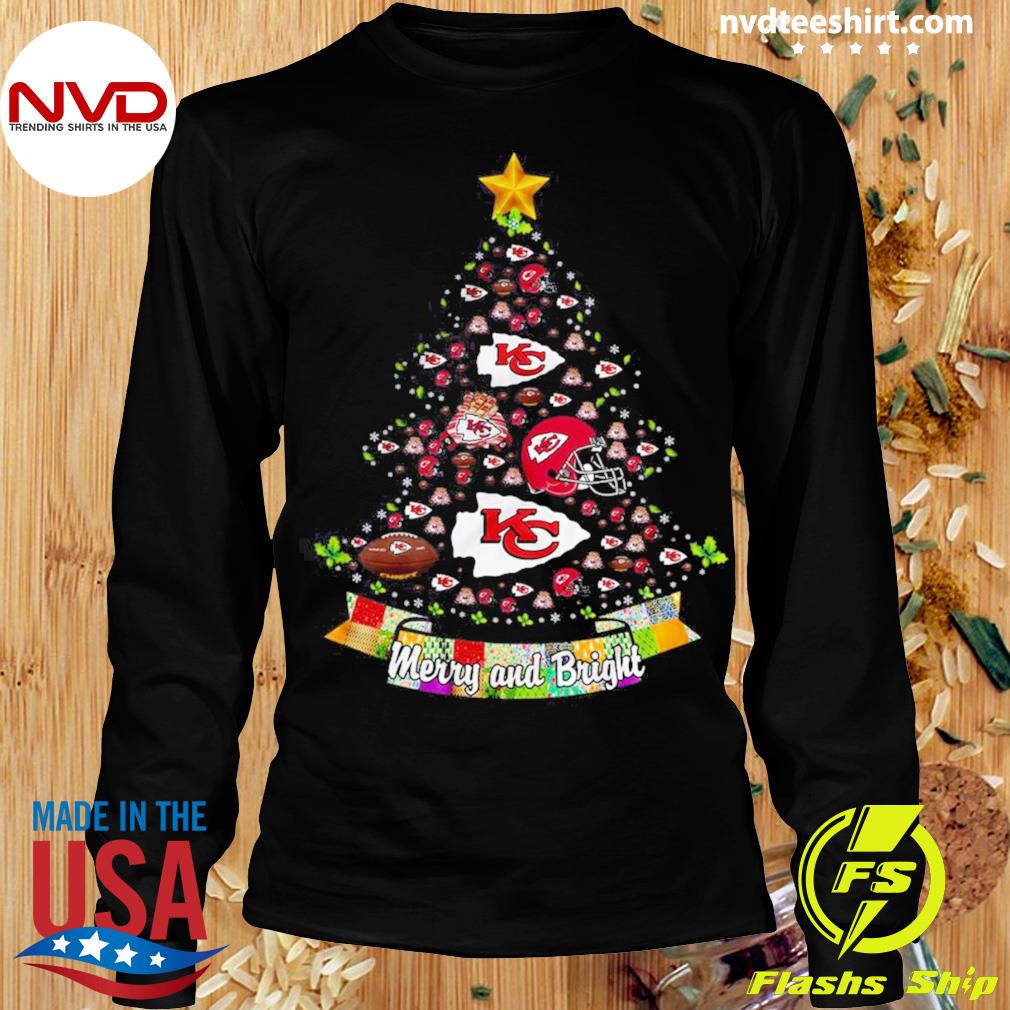 Kansas City Chiefs Christmas Tree Merry And Bright Shirt, hoodie, sweater,  long sleeve and tank top