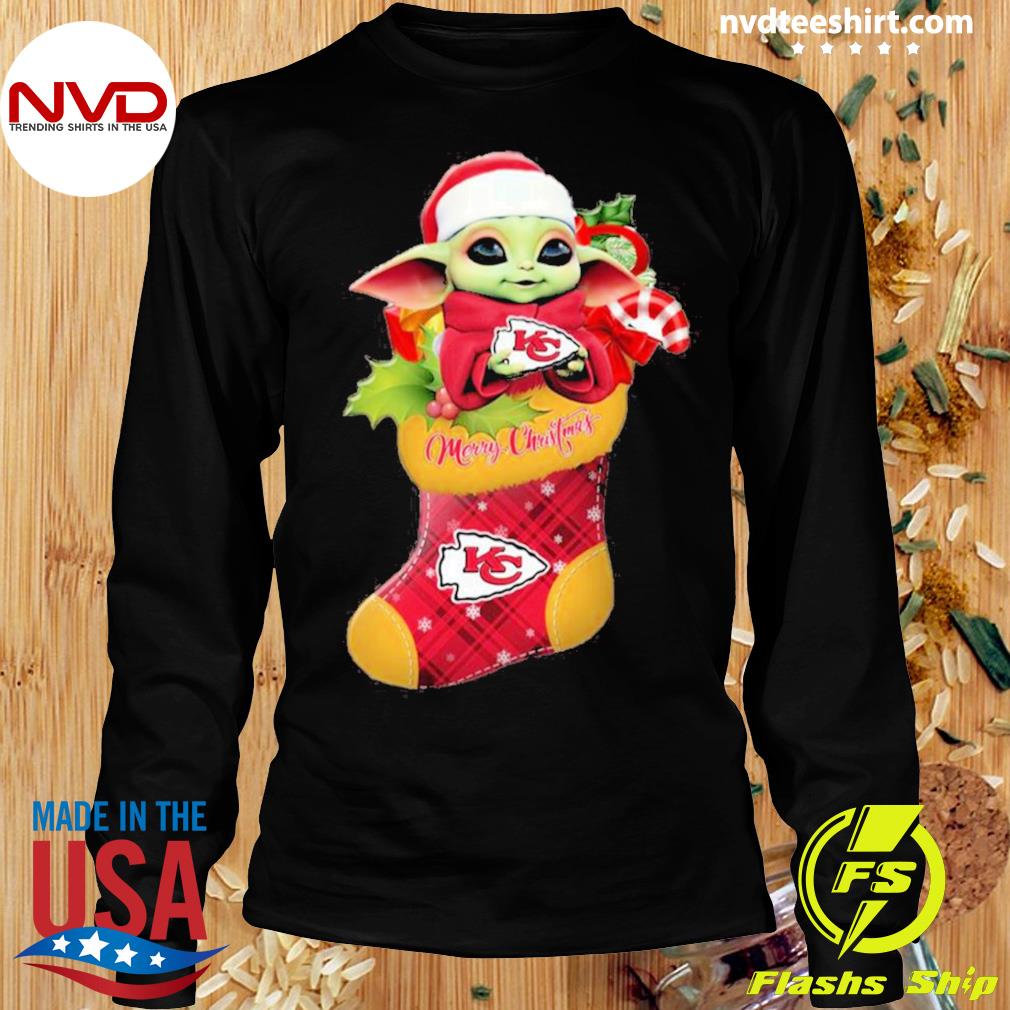 Baby Yoda Kansas City Chiefs merry Christmas shirt, hoodie, sweater and  v-neck t-shirt