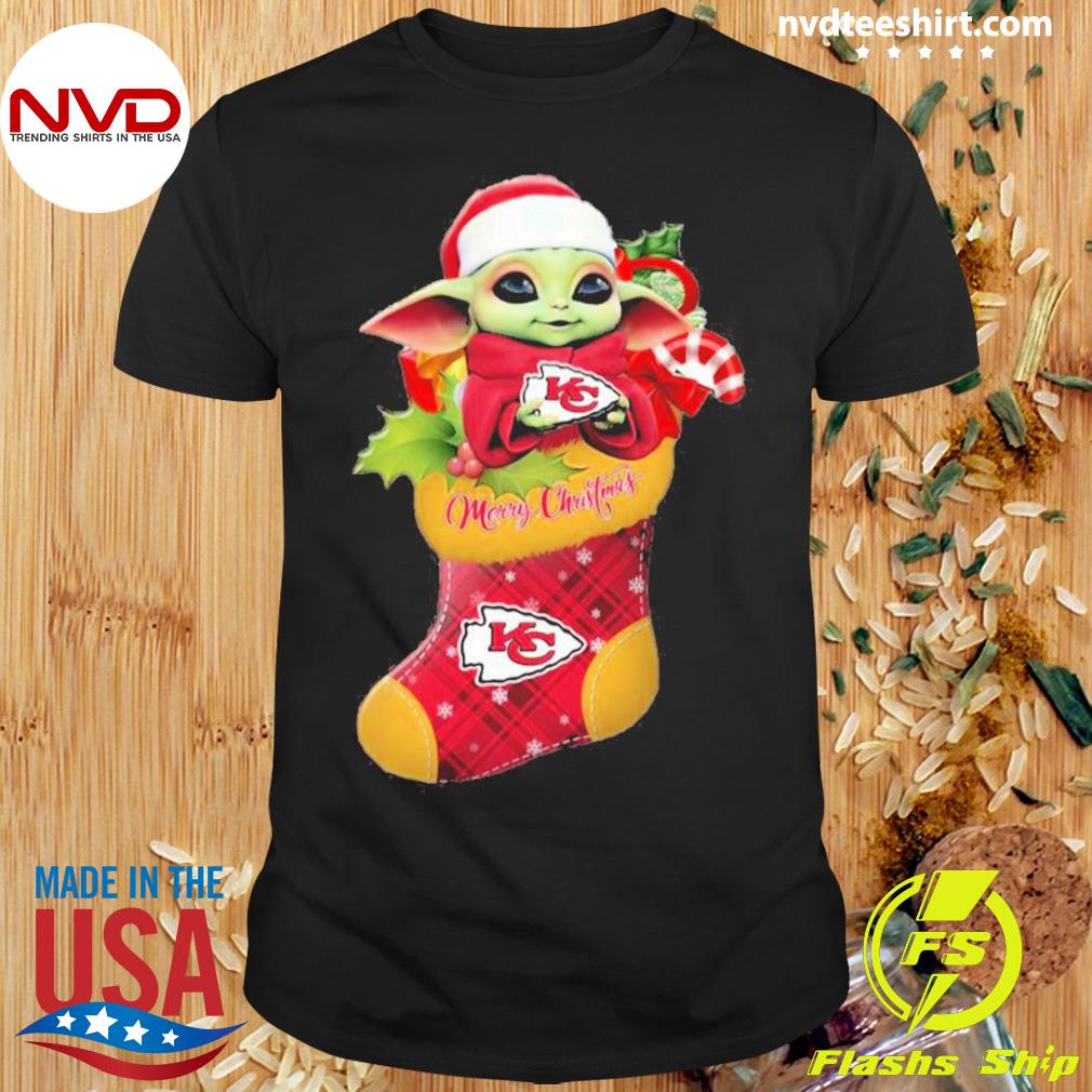 Funny Kc Chiefs Baby Yoda Kansas City Chiefs Christmas T-Shirt – The  Database Site Store