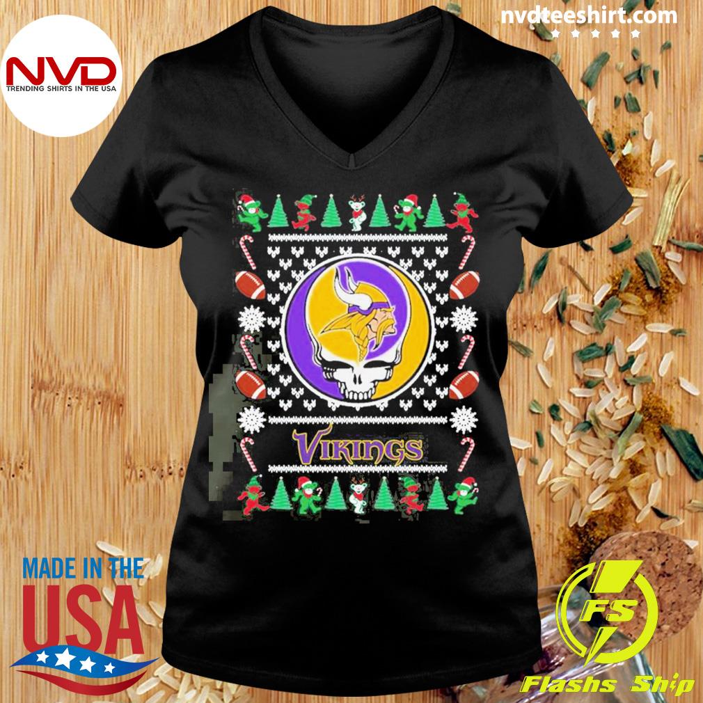 Minnesota Vikings Ugly Christmas Sweater Grateful Dead SKull And Bears –  The Database Site Store