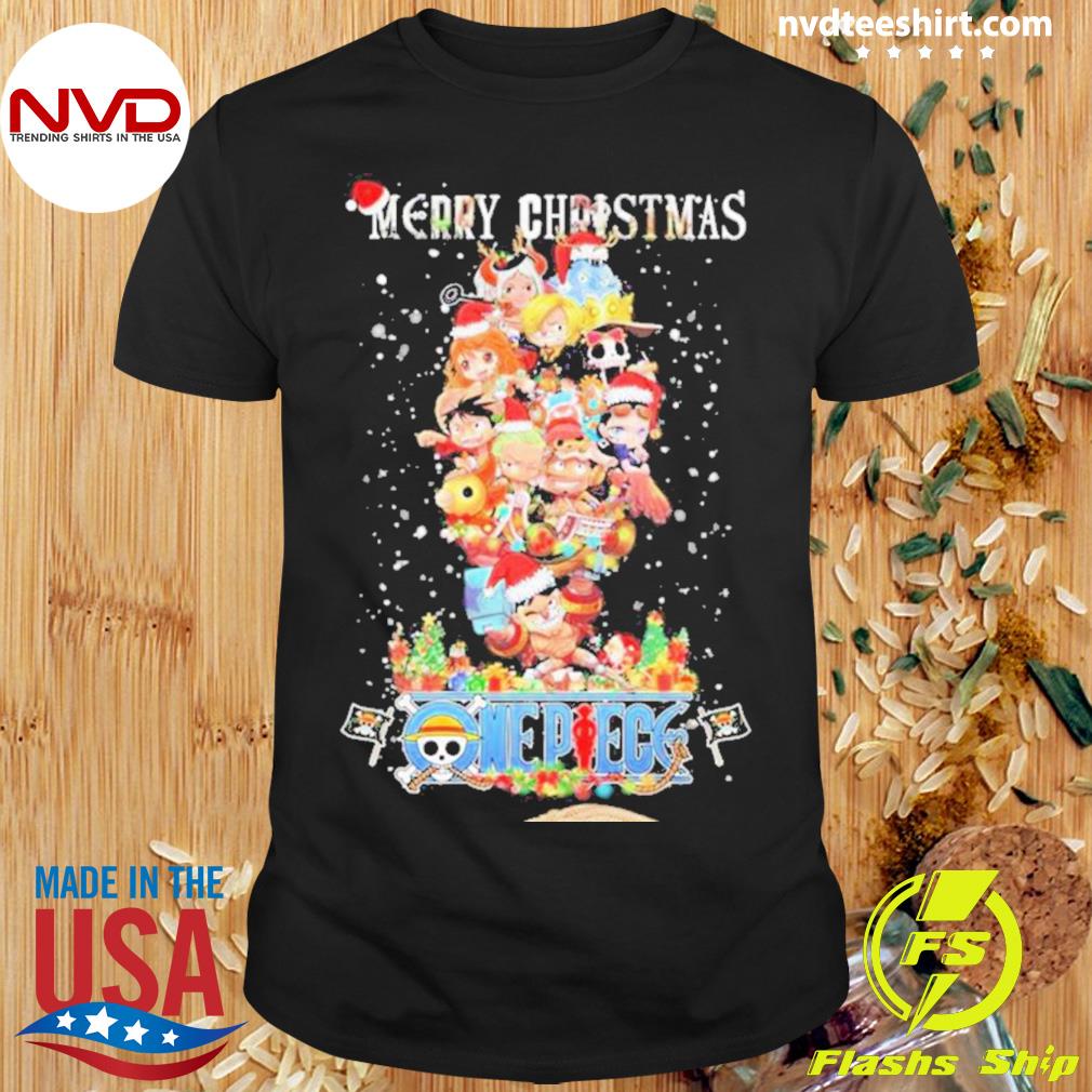 Merry Christmas Santa One Piece Chibi Characters Shirt