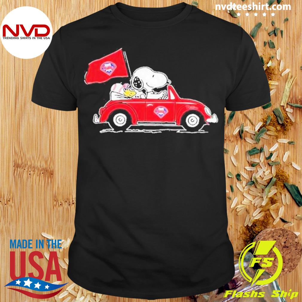 Mlb Philadelphia Phillies Snoopy Drives Philadelphia Phillies Beetle Car Shirt