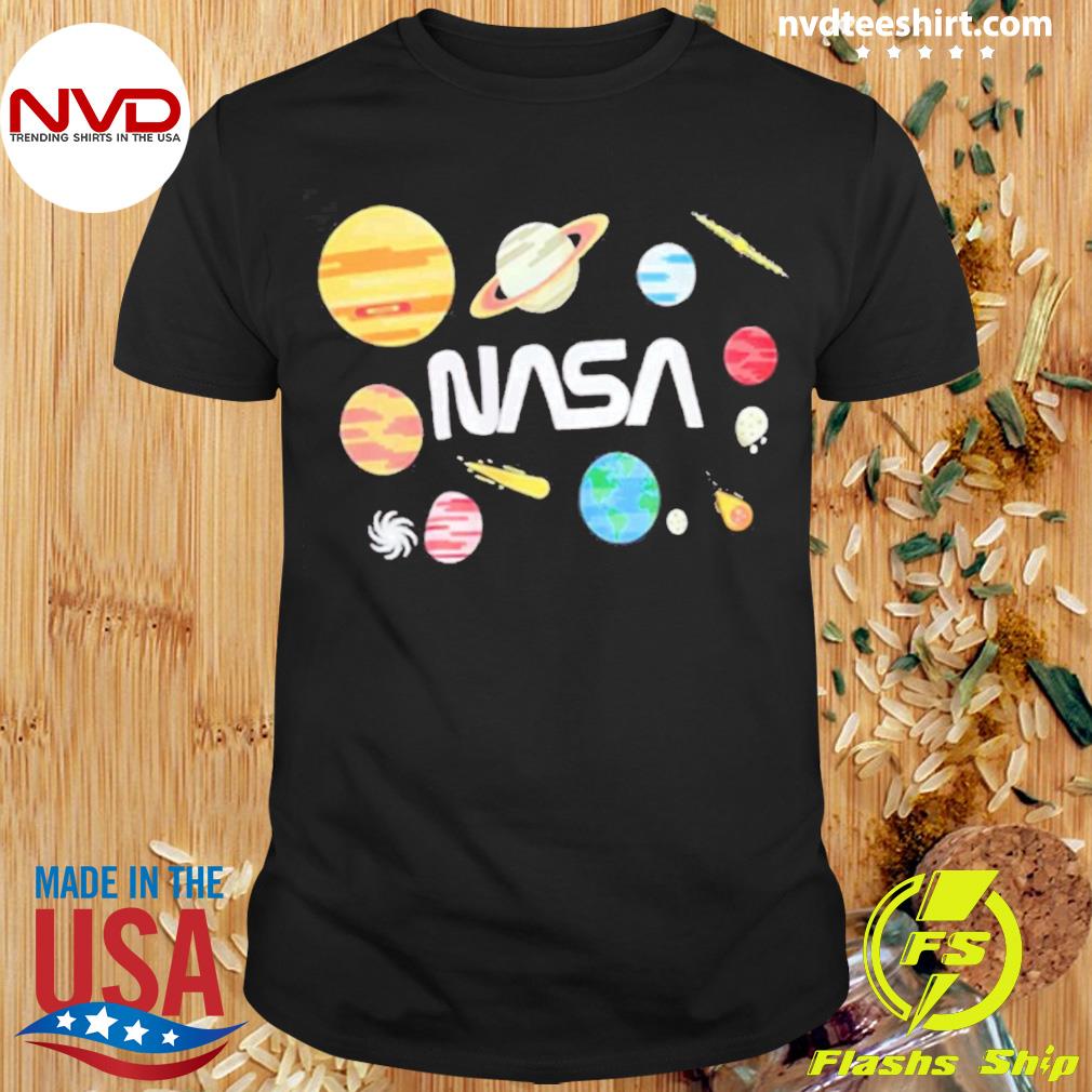 Neon Riot NASA Planets Black Vintage Nasa Shirt