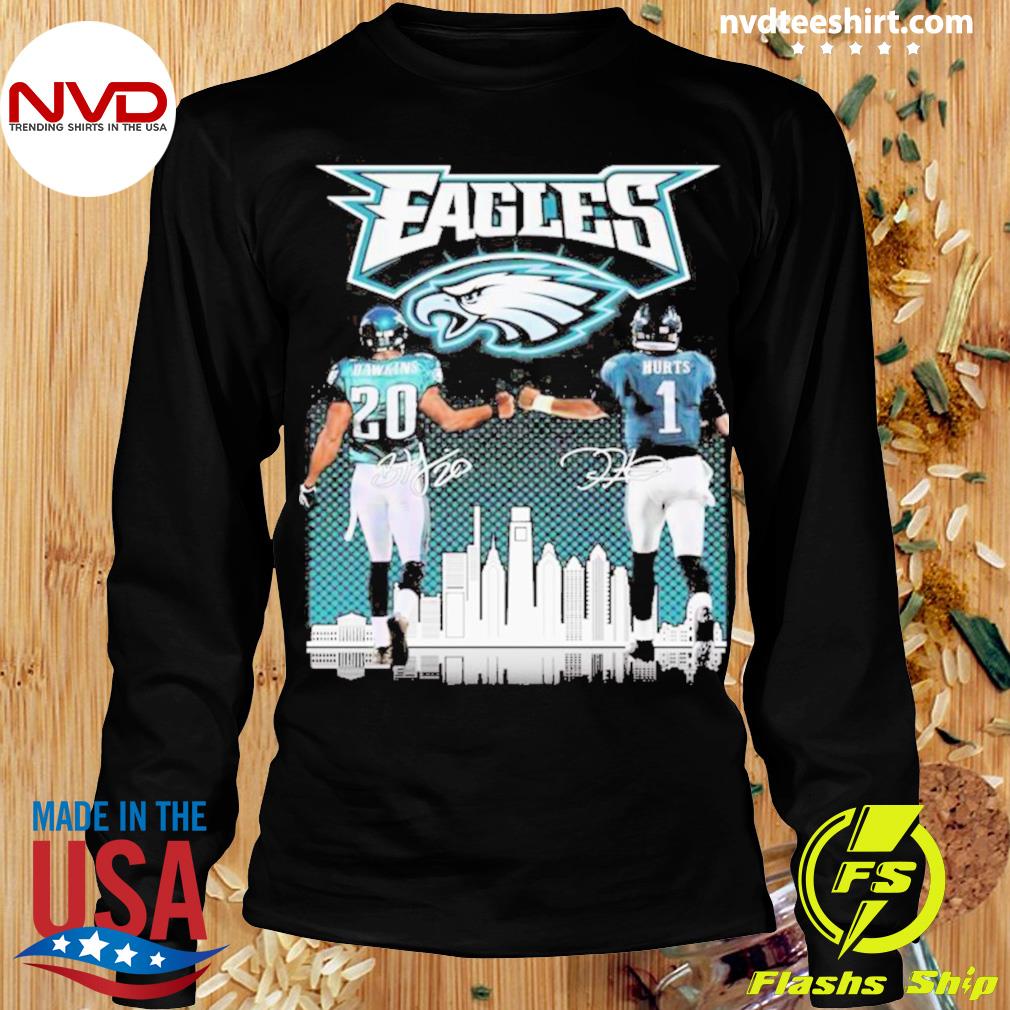 Philadelphia Eagles Brian Dawkins Vs Jalen Hurts Philadelphia City  Signatures Shirt, hoodie, sweater, long sleeve and tank top