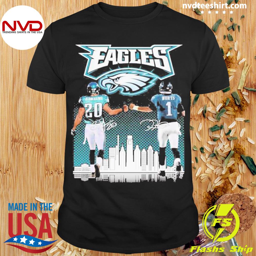 Philadelphia Eagles Brian Dawkins Vs Jalen Hurts Philadelphia City  Signatures Shirt, hoodie, sweater, long sleeve and tank top