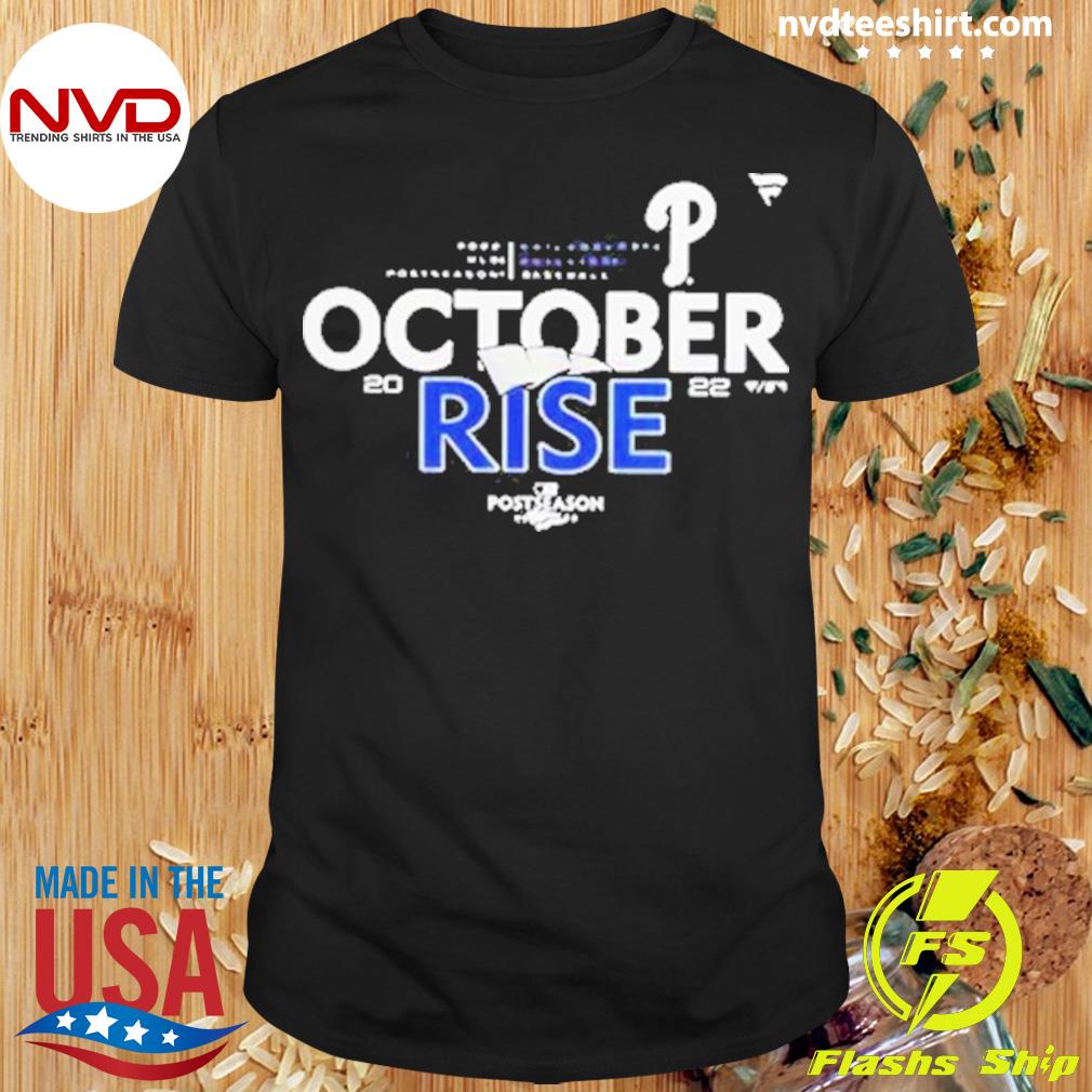 Phillies October Rise 2022 Postseason Locker Room Baseball Tee ⋆ Vuccie