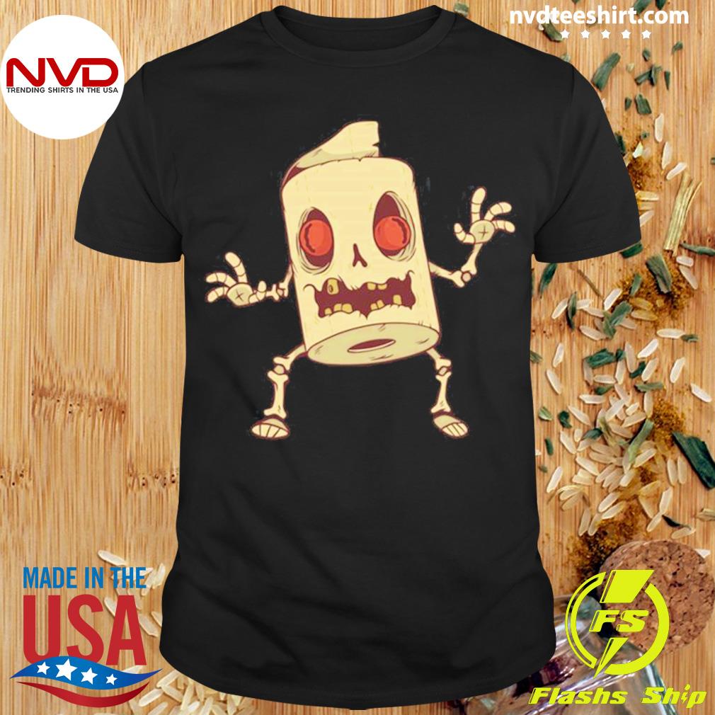 Zombie Toilet Paper Monster Halloween Shirt