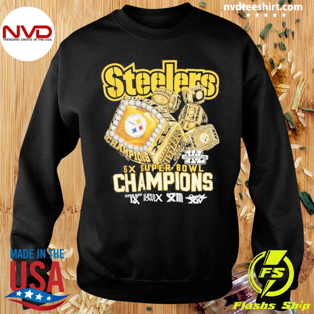 Pittsburgh Steelers Superbowl Champions XLIII NFL Apparel Hoodie 2XL Black