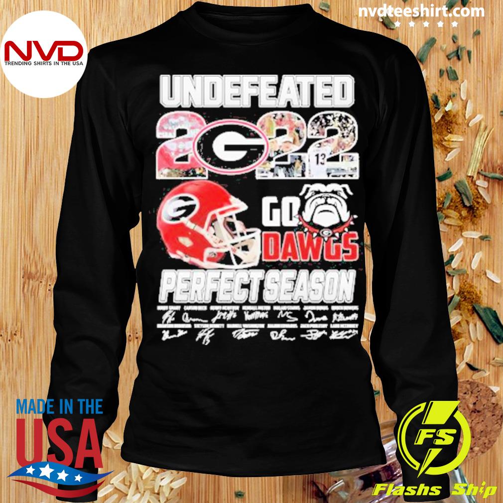 Georgia Football Shirt Undefeated 80 Perfect Season Signatures