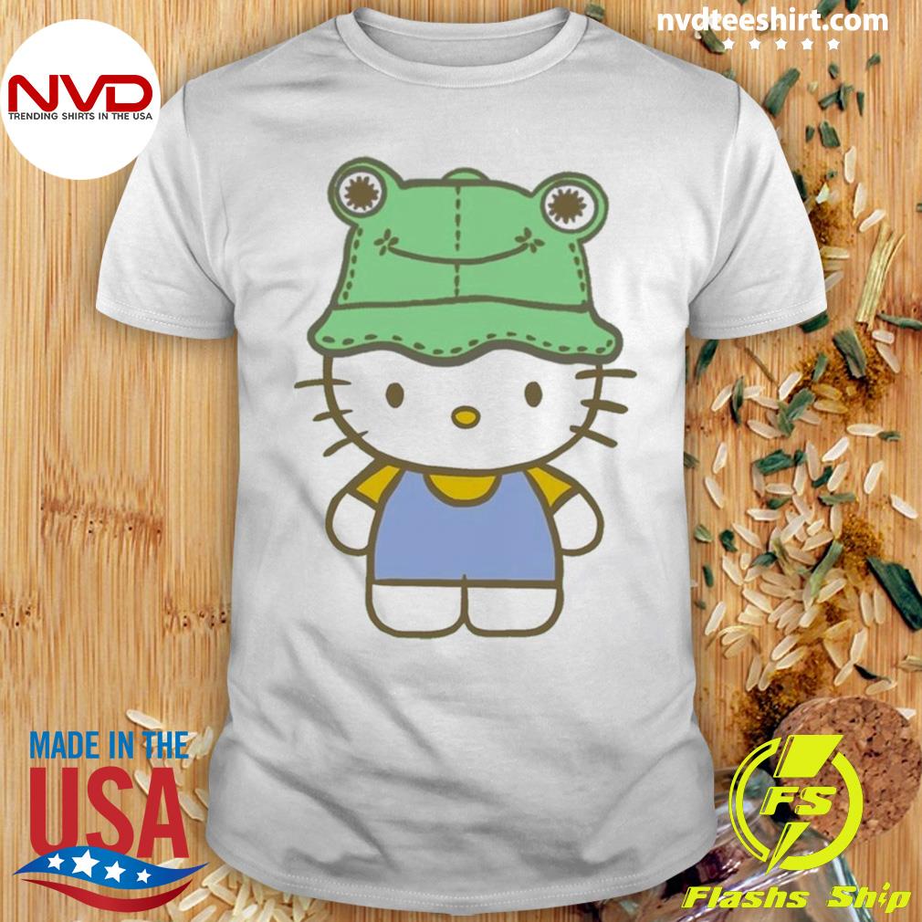 Hello Kitty Wearing Frog Hat Shirt - NVDTeeshirt
