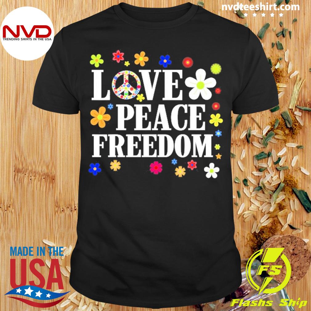 Hippie Costume Flower Power Love Peace 60S 70S Retro Shirt