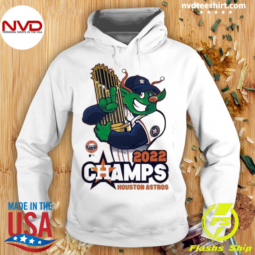 Official houston astros world series 2022 baseball orbit mascot we want  houston vintage T-shirt, hoodie, sweater, long sleeve and tank top