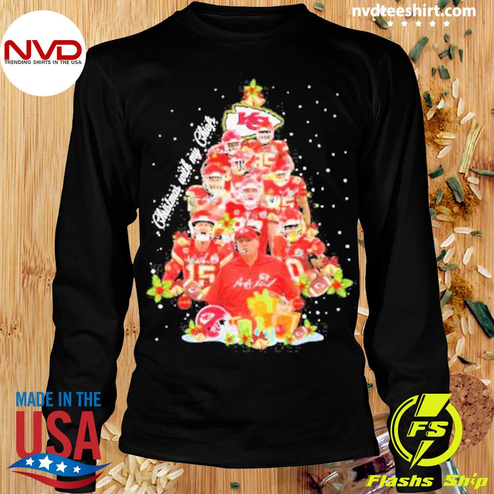 Kansas City Chiefs T-Shirt Players Signatures Christmas Tree Xmas – The  Database Site Store