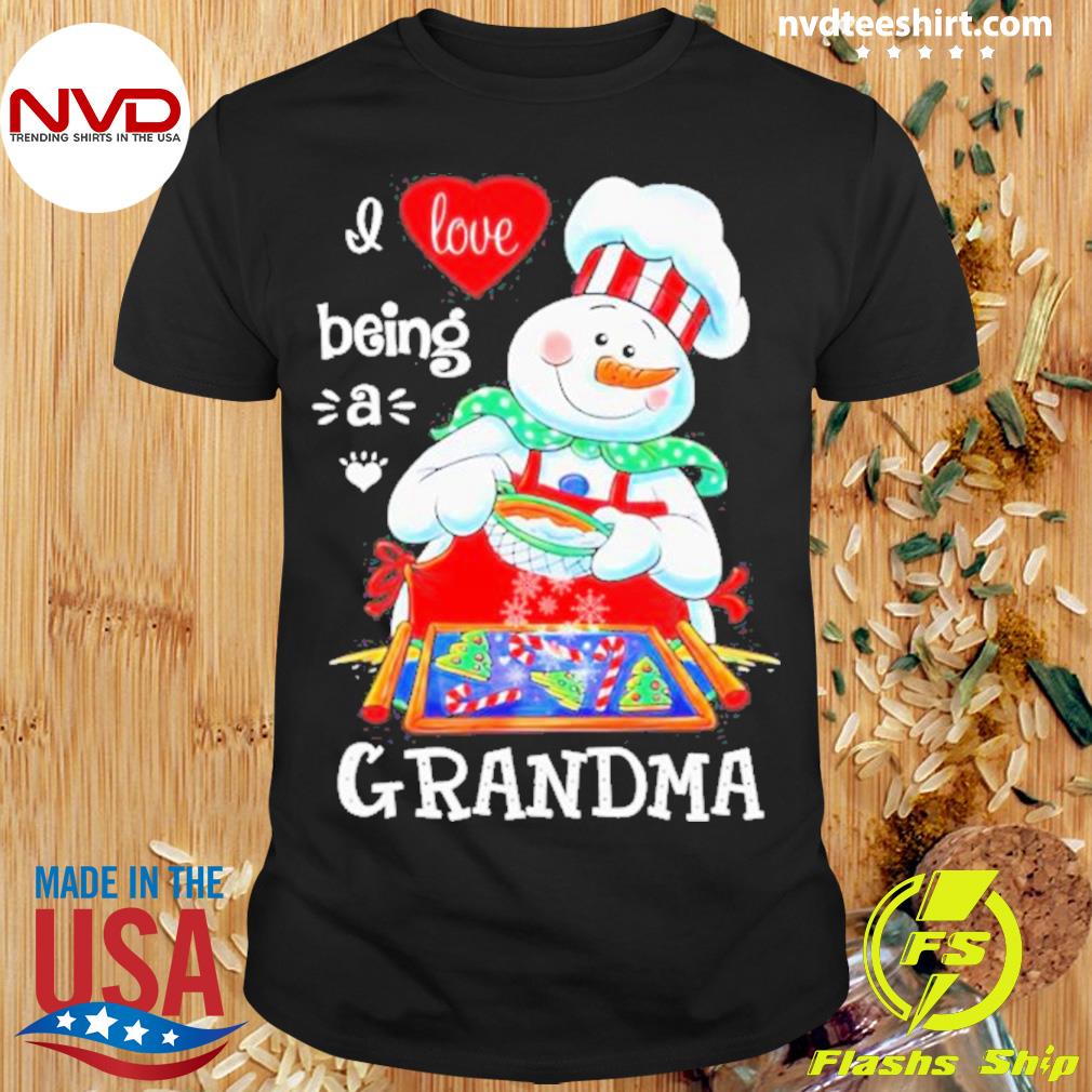 Merry Christmas Snowman Cooking I Love Being A Grandma Sweater