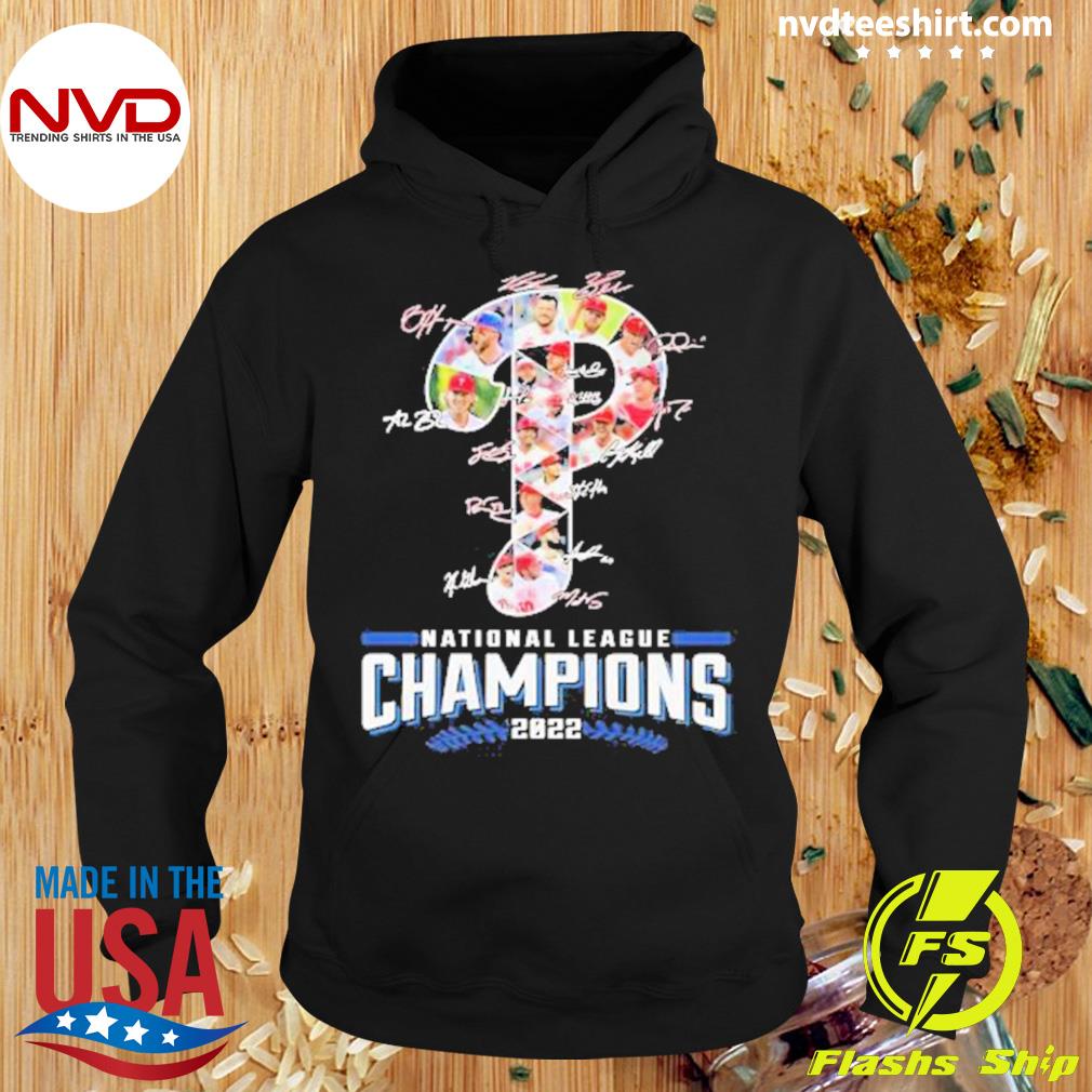 MLB Philadelphia Phillies team 2022 National League Champions signatures  shirt, hoodie, sweater, long sleeve and tank top