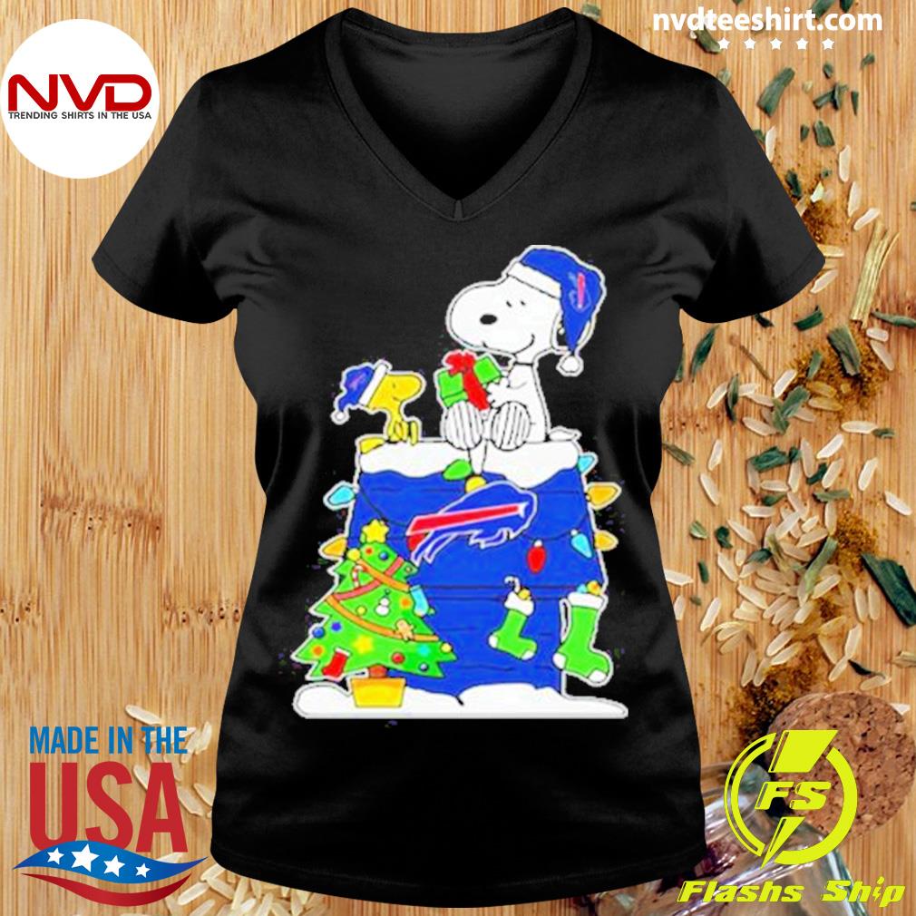 Buffalo Bills Snoopy Woodstock Merry Christmas Shirt - High