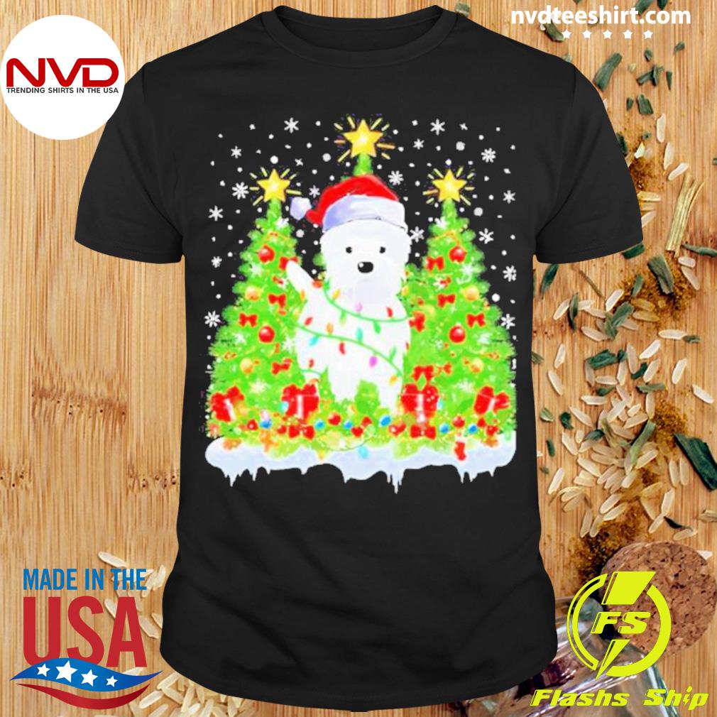 Puppy Westie Christmas Tree Dog Sweater