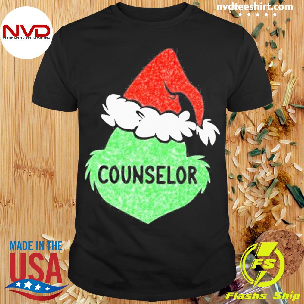 Santa Grinch Hat Counselor Christmas Sweater