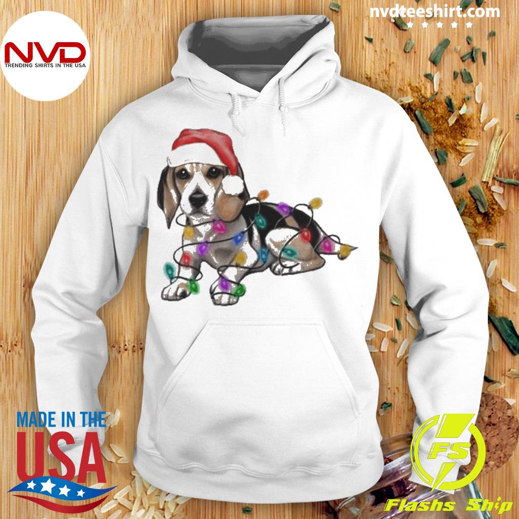 Santa Light Beagle Christmas 2022 Sweater Hoodie