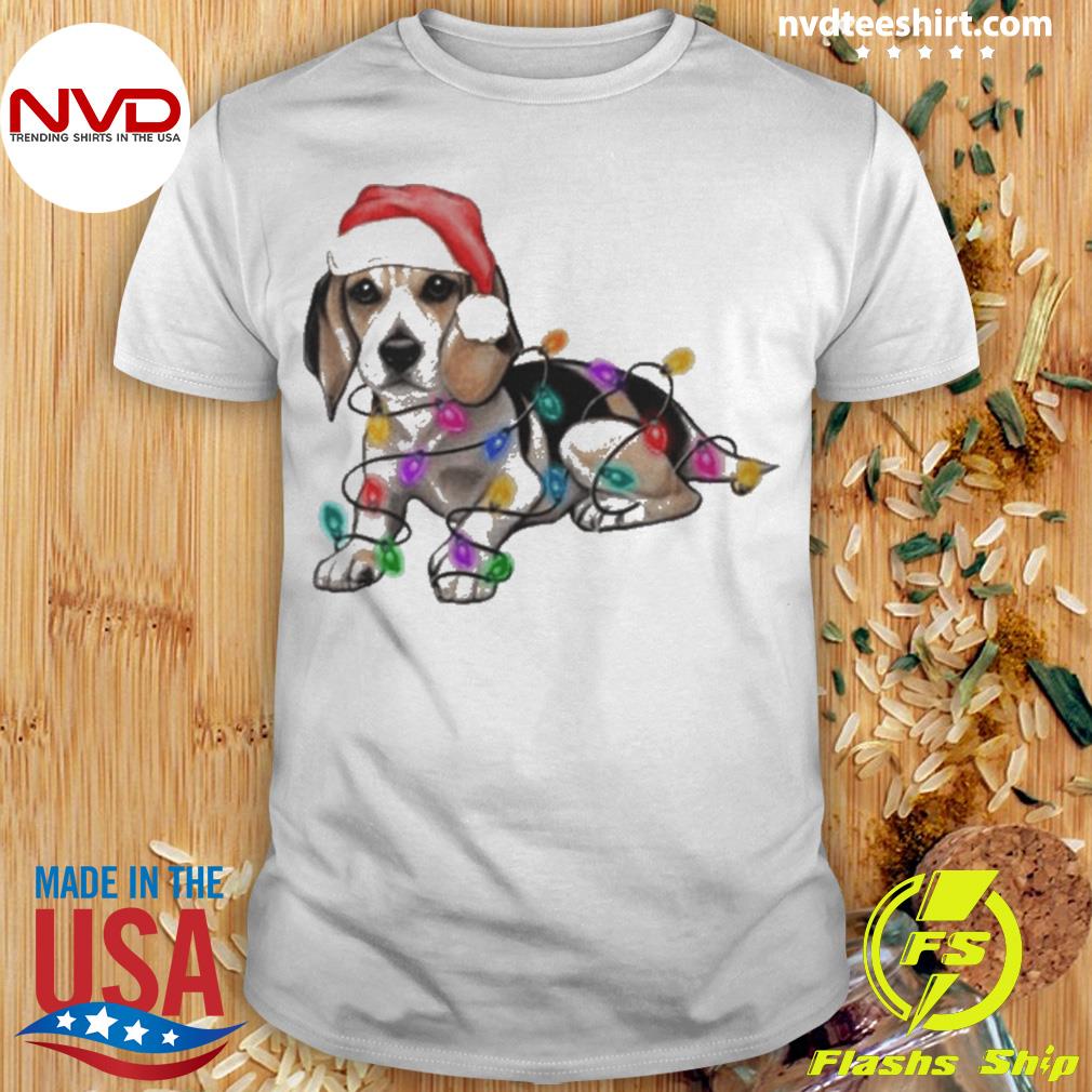 Santa Light Beagle Christmas 2022 Sweater