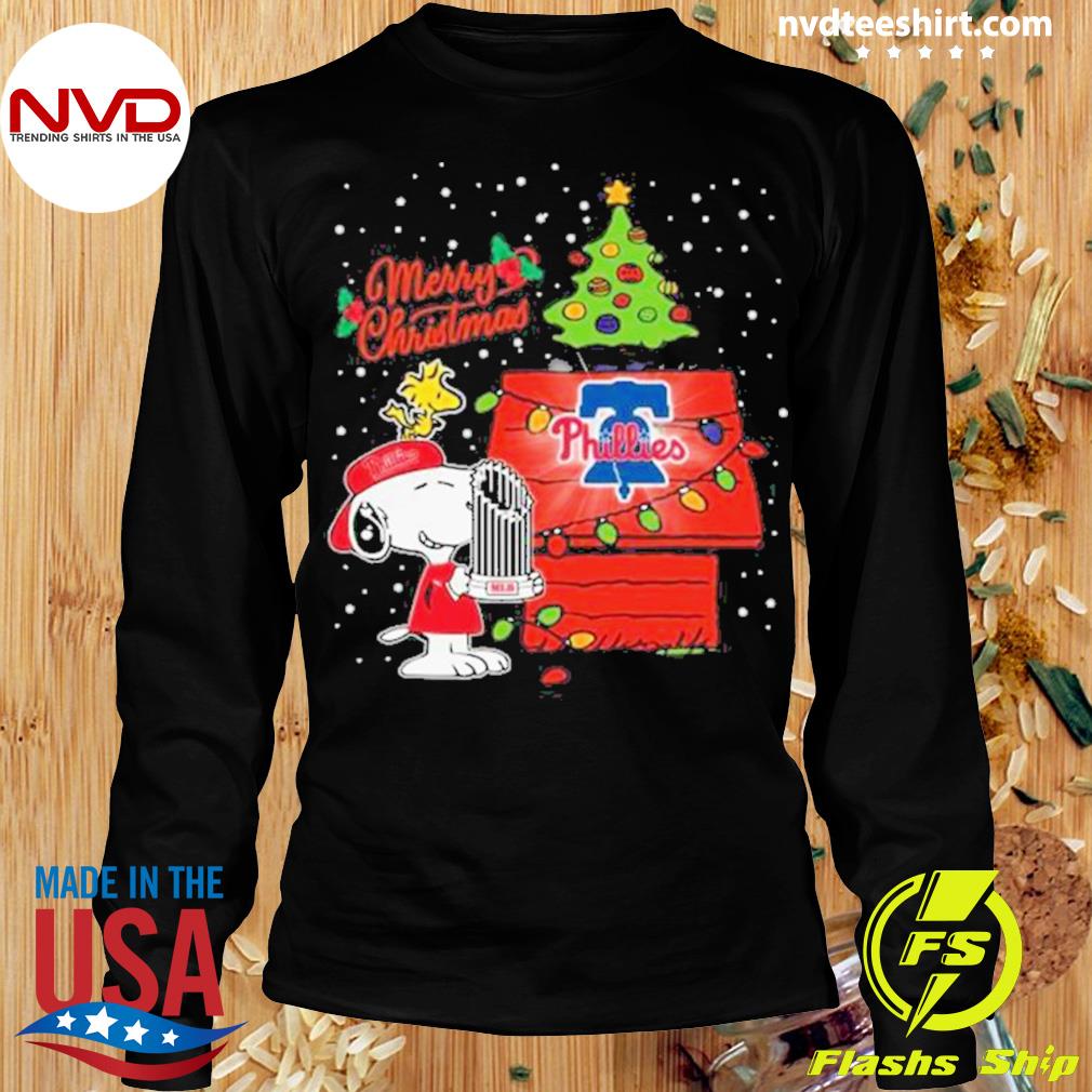 Snoopy and Woodstock Philadelphia Phillies postseason 2022 merry christmas  shirt