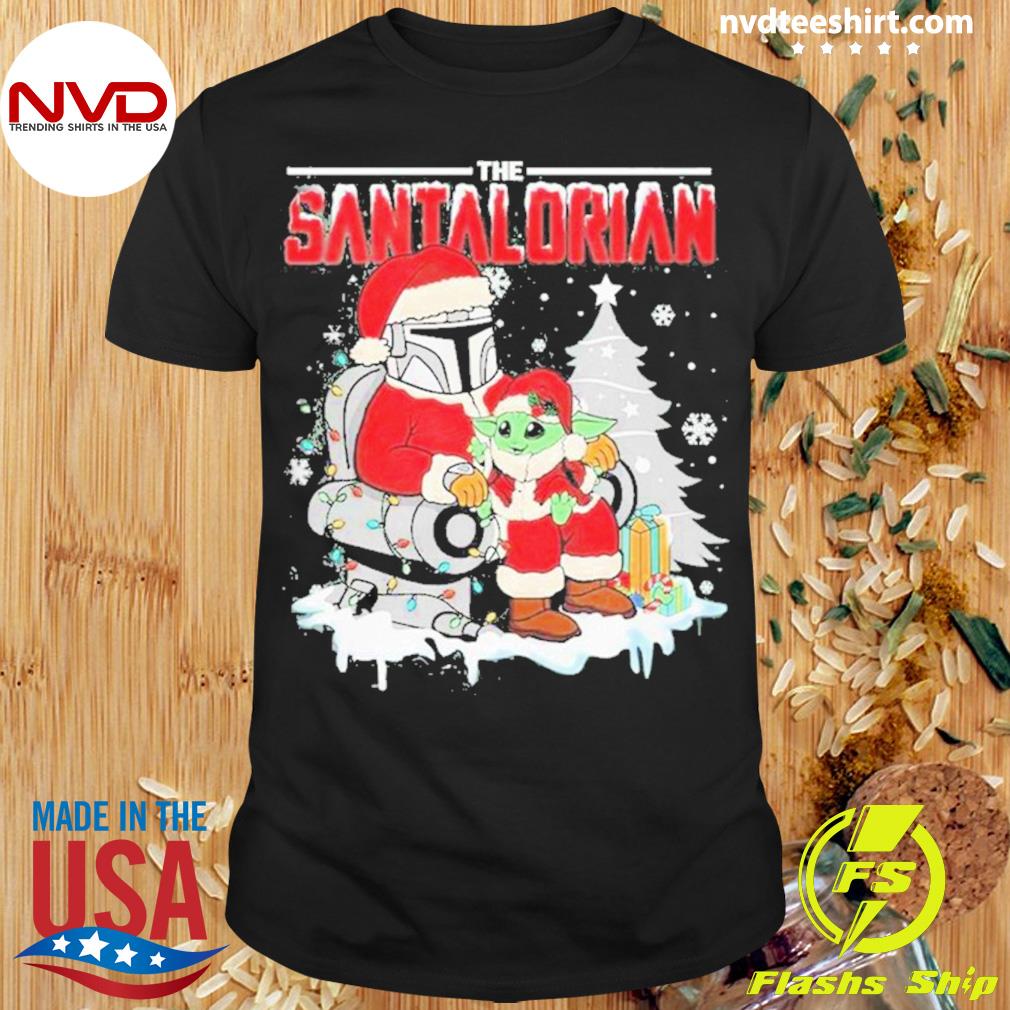 Star War Santa The Mandalorian And Baby Yoda The Santalorian Christmas Sweater