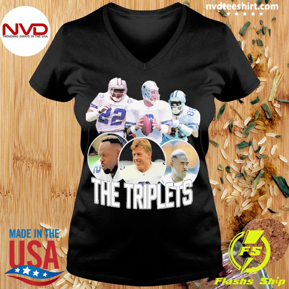 Official dak Prescott The Triplets Emmitt Smith Troy Aikman And Michael  Irvin Shirt, hoodie, sweater, long sleeve and tank top