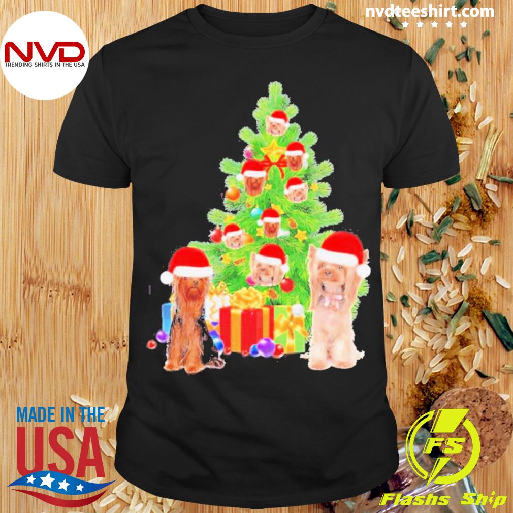 Yorkie Dog Christmas Tree Shirt