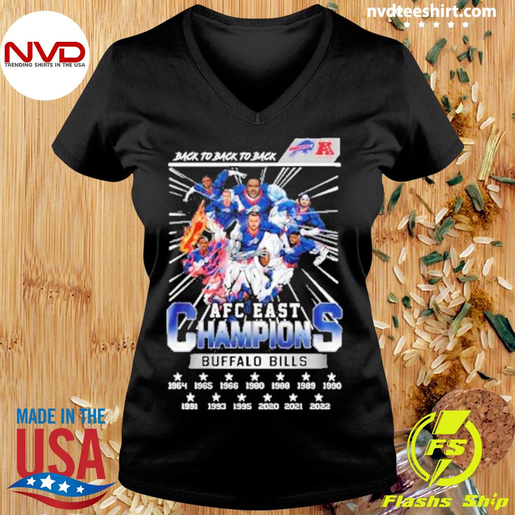 Buffalo Bills Back To Back 2022 AFC East Champions Unisex T-Shirt - REVER  LAVIE