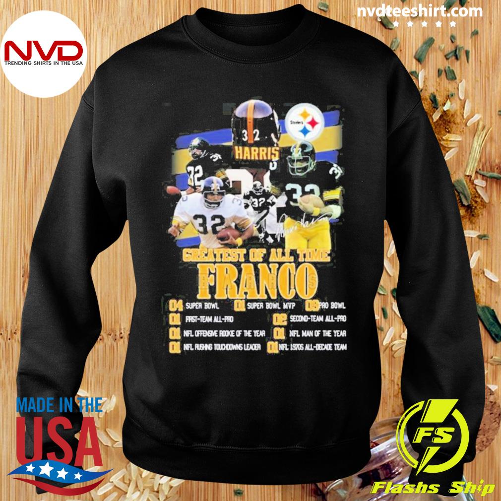 HOT!! Pittsburgh Steelers Franco Harris #32 Name & Number Player T-Shirt  S-2XL