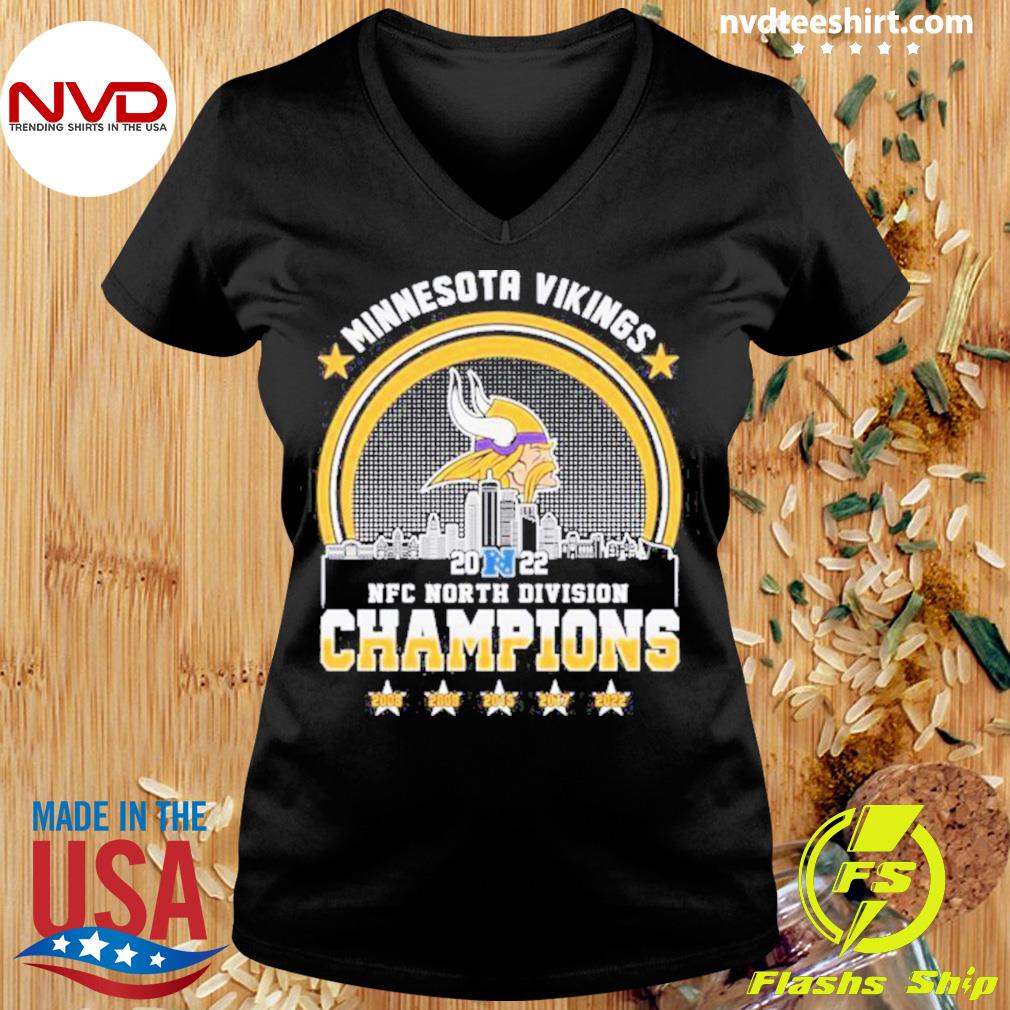 Minnesota Vikings 5x2022 Nfc North Division Champions Shirt - NVDTeeshirt