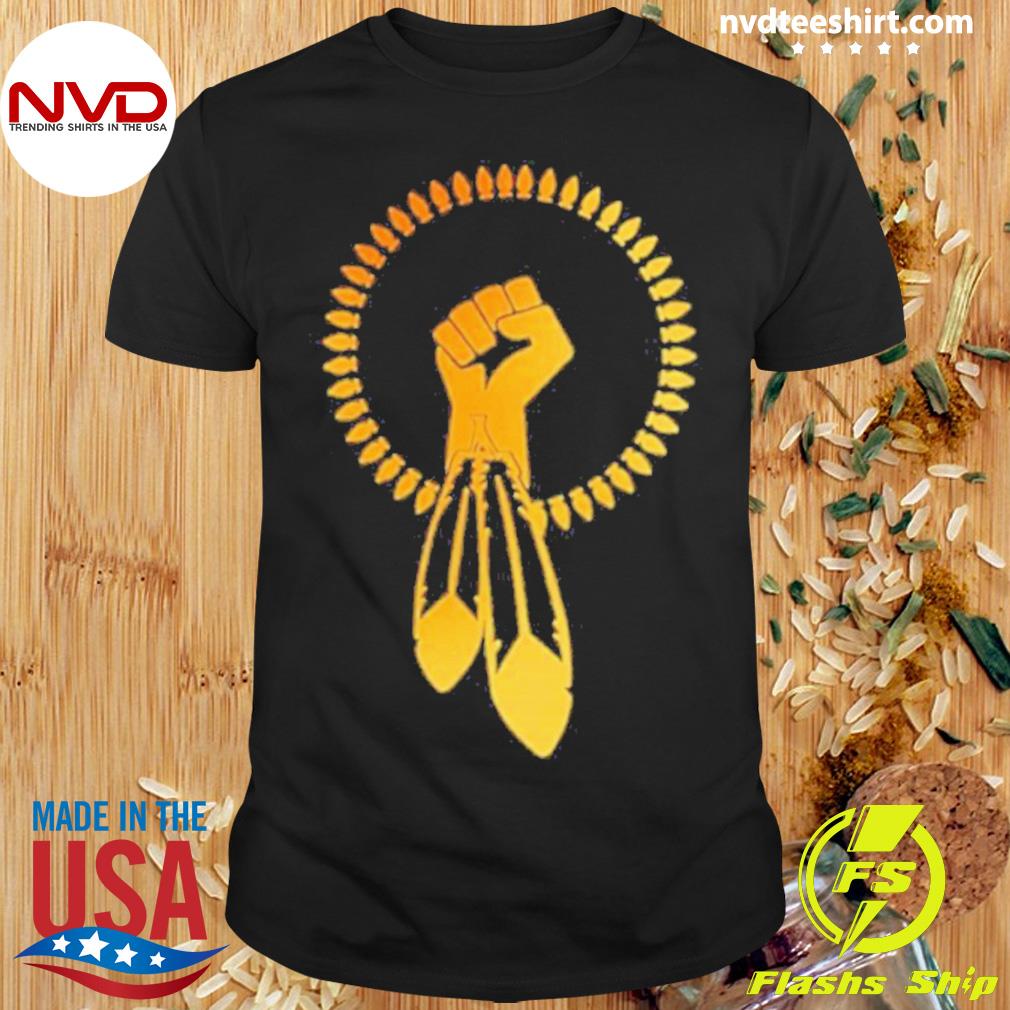 N8v Movement Gold Metallic On Shirt