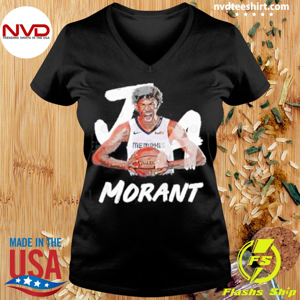 Memphis Grizzlies Ja Morant Basketball Men/Women Cotton T-Shirt