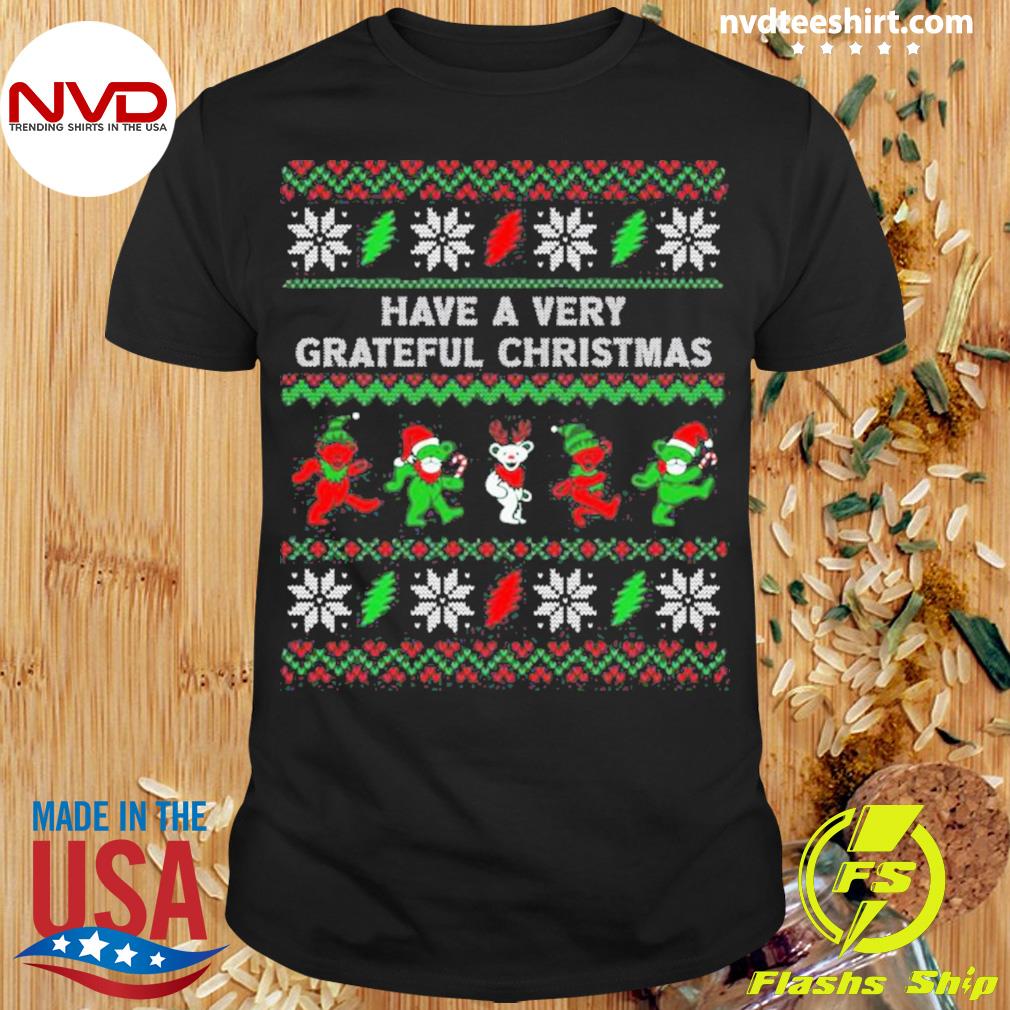 Classic Grateful Dead Dancing Bears Ugly Christmas Sweater 