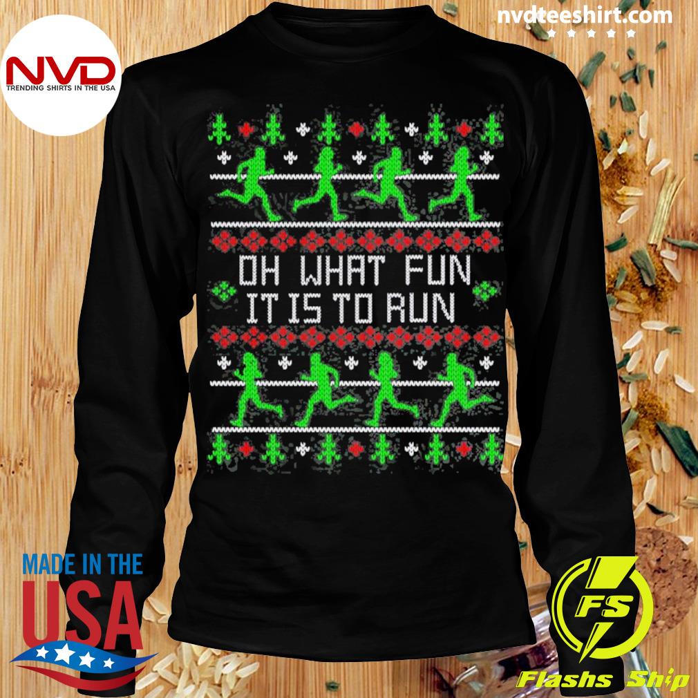 Ugly christmas clearance sweater running shirt