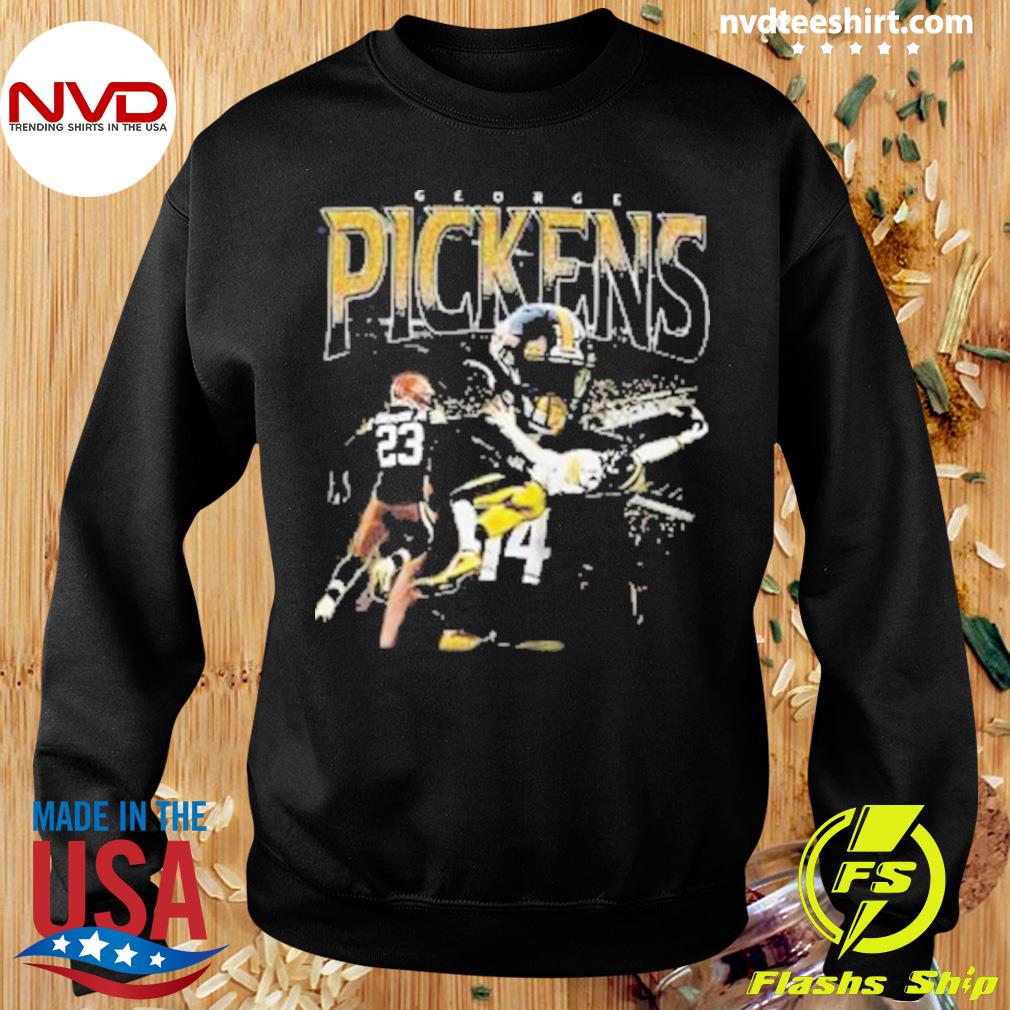 Black Steelers Pickens Text Pic T-Shirt Adult