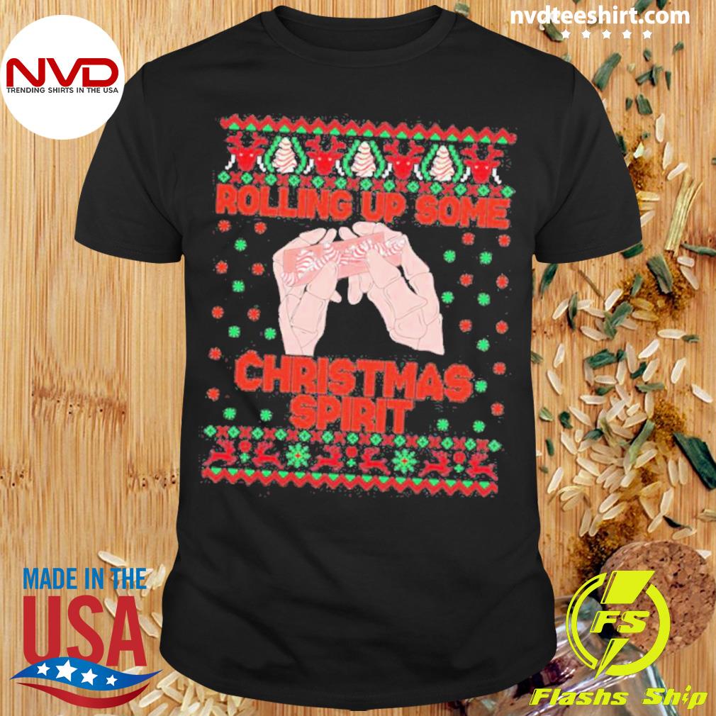 Rolling Up Some Christmas Spirit Tree Cakes Ugly Shirt